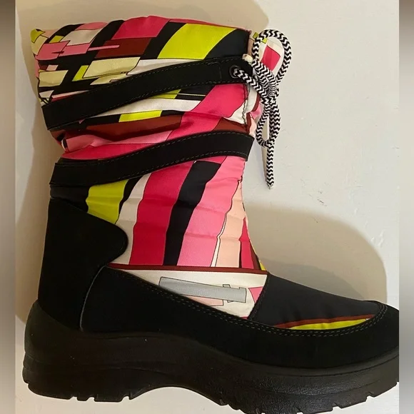 FINAL $ No Offers Emilio Pucci Authentic Classic Pink 60s Mod Design Moon Boots - Picture 4 of 13